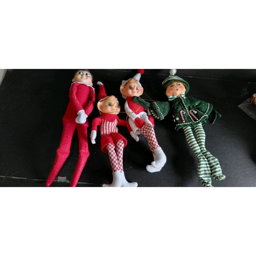 Collectible Holiday Christmas Dolls holiday elf Pixie mix Lot vintage And modern